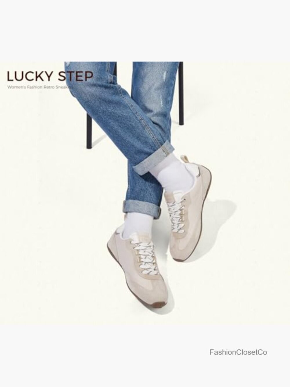 Retro Fashion Sneakers - Lightweight Non Slip Walking Shoes - Lace Up Skate - Picture 7 of 7